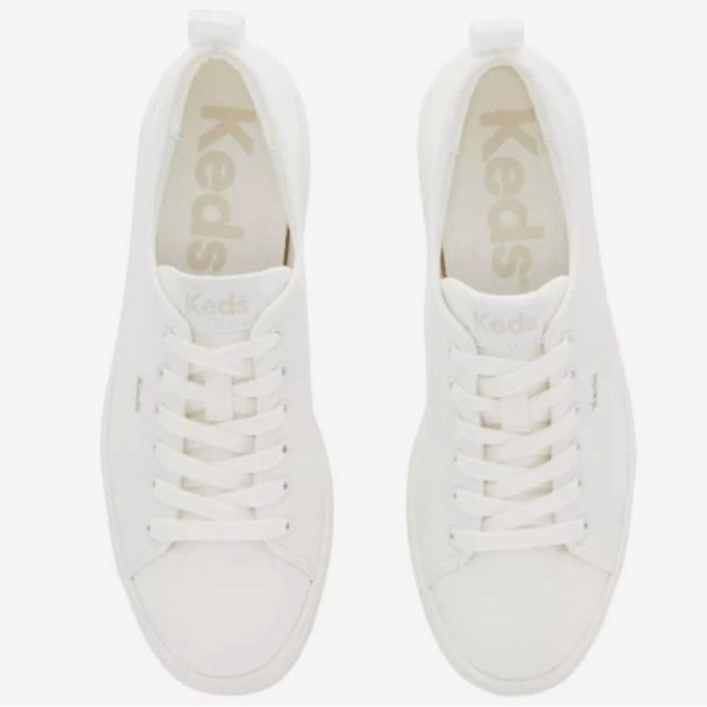 Keds Womens Platform White Sneakers - Picture 2 of 6